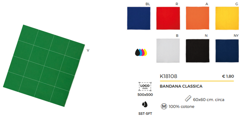 Bandana classica personalizzabile
