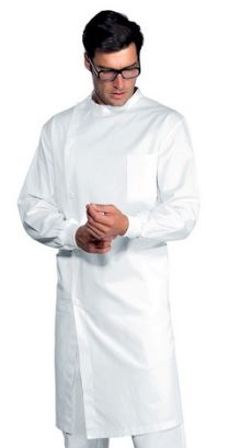Camici bianchi per dentisti Unisex , polsi in maglia
