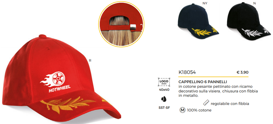 Cappelli con frontino e decorazione