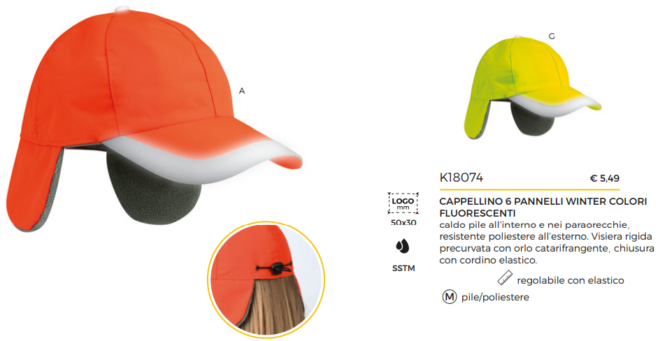 Cappelli con frontino invernali e paraorecchie