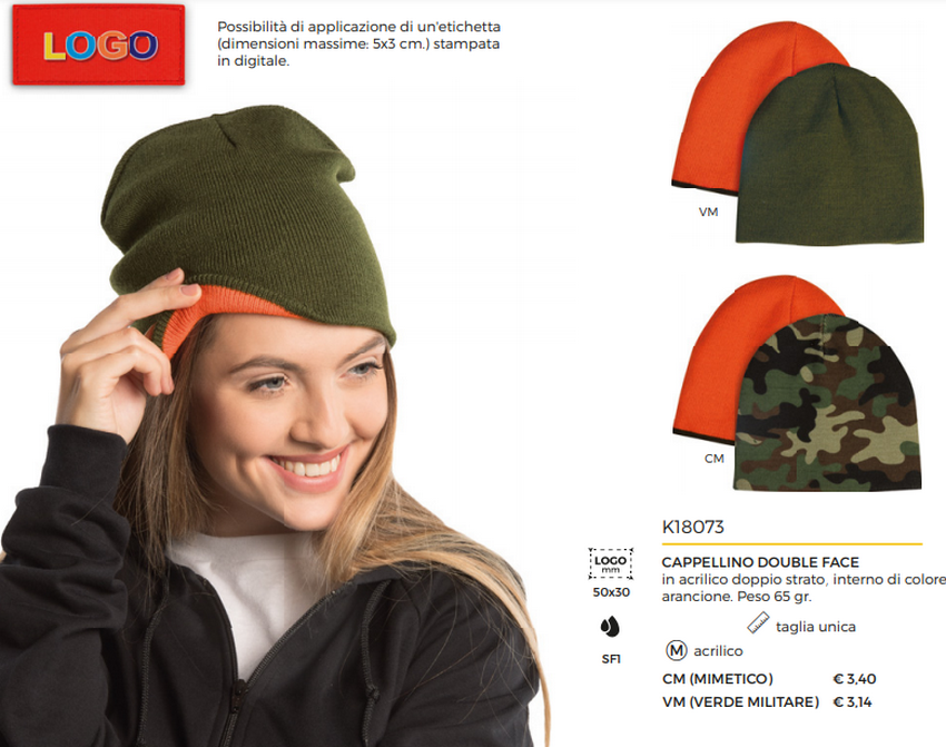 Cappellini bicolore e double face
