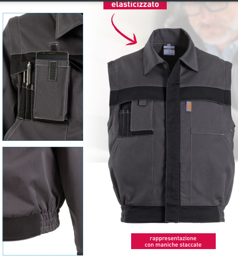 Giubbino SPEEDY trasformabile in gilet con maniche staccabili a cerniera Giubbino SPEEDY trasformabile in gilet con maniche staccabili