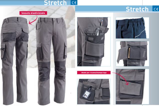 Pantalone  da lavoro tessuto elasticizzato