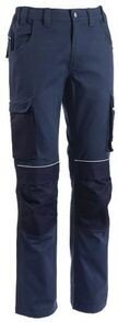 Pantaloni da lavoro Stretch GLT elasticizzati blu con inserti ginocchiere