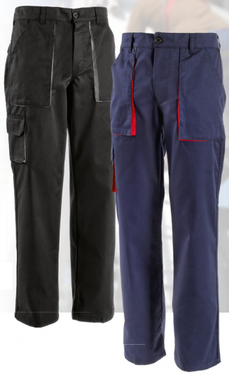 Pantaloni da lavoro con tasche laterali, e tasche davanti a soffietto Pantaloni da lavoro con tasche laterali
