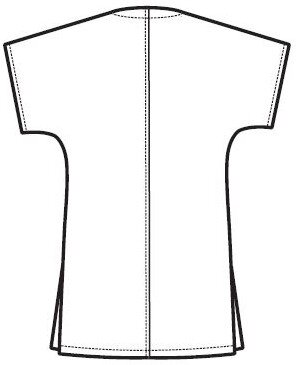 CASACCA COLLO A V COTONE 100% MANICA CORTA - BOZZA CASACCA MEDICO COLLO A V UNISEX MANICA CORTA