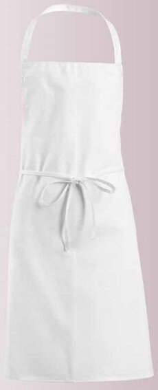 Grembiule bianco con pettorina e lacci regolabili grembiule per lavoro in cucina