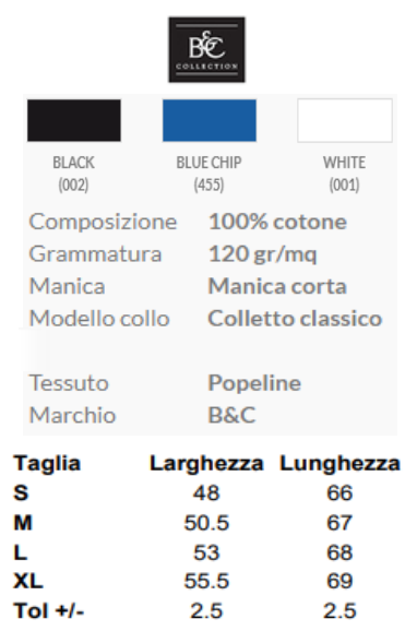 scheda tecnica camicie popeline donna